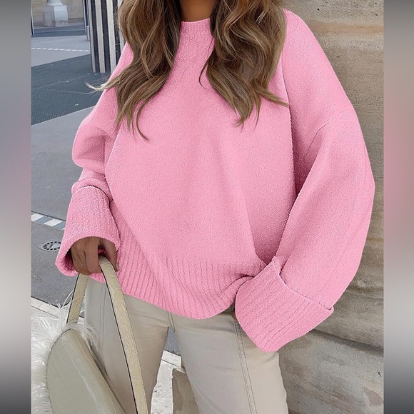 LOGENE Women's Oversized Sweater Crewneck Long Sleeve Soft Fuzzy Knit Size: S - Picture 6 of 12